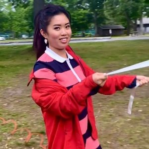 Tommy Hilfiger long striped dress pink and navy